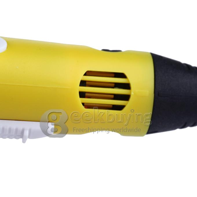 3D Stereoscopic Printing Pen Gen 1st 0.4mm Nozzle for 3D Drawing Doodling with ABS Filament Material - Yellow
