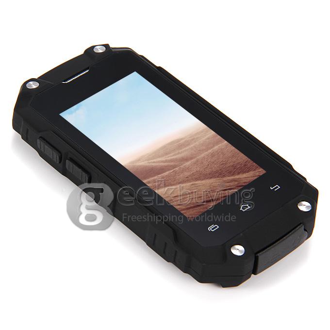 J5 IP54 waterproof Smartphone MTK6572W Dual Core 1.2Ghz 2.4 Inch Android4.2.2 OS 2.0MP 3G/WIFI - Black