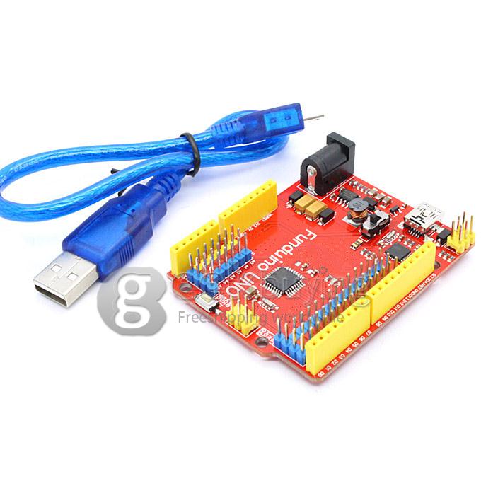 FR4 Funduino UNO Board ATmega328P for Arduino - Red