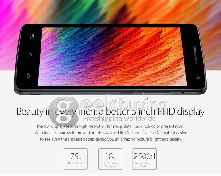 THL 2015 64Bit 4G LTE 5.0 Inch FHD 1920x1080 Smartphone MTK6752 Octa Core 1.7 GHz Android 4.4 2GB RAM 16GB ROM - Black