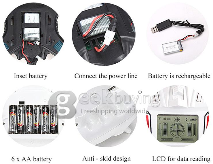 JJRC H9D 2.4G 4CH 6 Axis Gyro RC Quadcopter with 2.0MP Camera - Gold