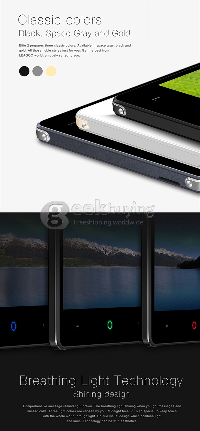 LEAGOO Elite 2 5.5inch IPS HD Android 4.4 Smartphone MTK6592 Octa Core 1.4GHz 2GB 16GB 13.0MP 8.0MP - White