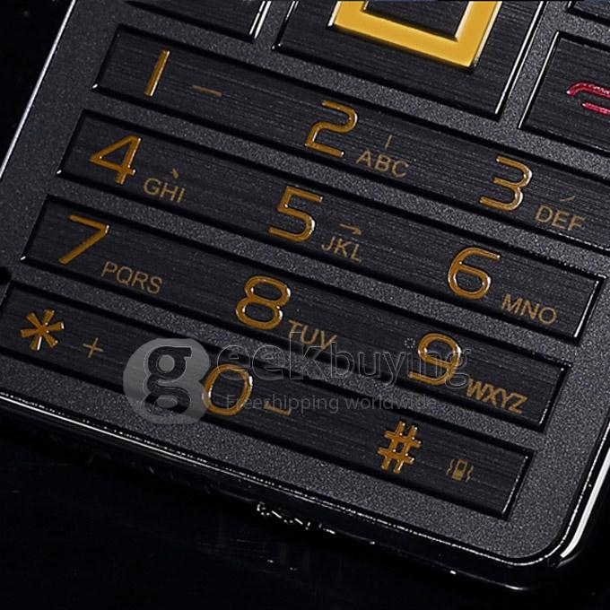 AEKU K5 4GB Memory Ultra Thin Slim 1.0 inch MTK Single Core Mini Pocket Card Cell Phones Bluetooth - Golden