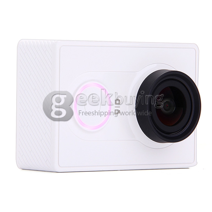 Xiaomi Yi Xiaoyi Z23L Version Action Camera Bundle Deal with Spare Battery + Hold Charger + Lens Cap + Tripod Adapter - White (Basic)