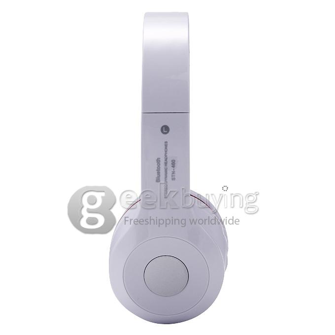 OVLENG STN-460 Wireless Bluetooth Headset Support Hands Free with TF Card Slot 3.5mm Jack for Latop PC - White