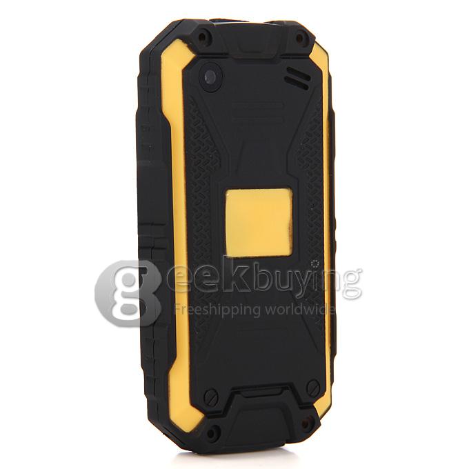 J5 IP54 waterproof Smartphone MTK6572W Dual Core 1.2Ghz 2.4 Inch Android4.2.2 OS 2.0MP 3G/WIFI - Yellow
