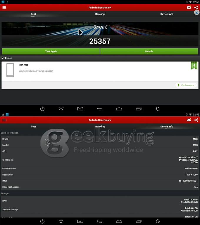 M8S Android 4K Mini Media Player Amlogic S812 Quad Core 2.0 GHz 4.4 HD 2G RAM 8G ROM AP6330 2.4G/5G WIFI BT4.0 XBMC-Black