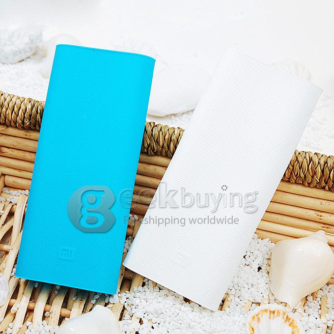 Original Xiaomi 16000mAh Power Bank Silicone Case Charger Protector Cover Skin - White