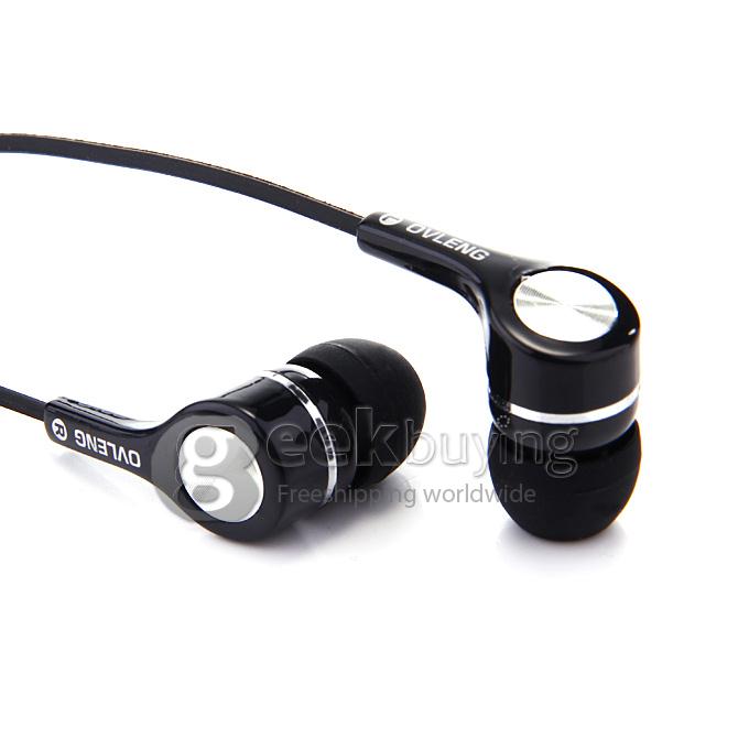 OVLENG IP530 Wired 3.5mm Deek Bass In-ear Headphone Noise Isolating with Mic for iPhone iPad Samsung Smartphone - Black