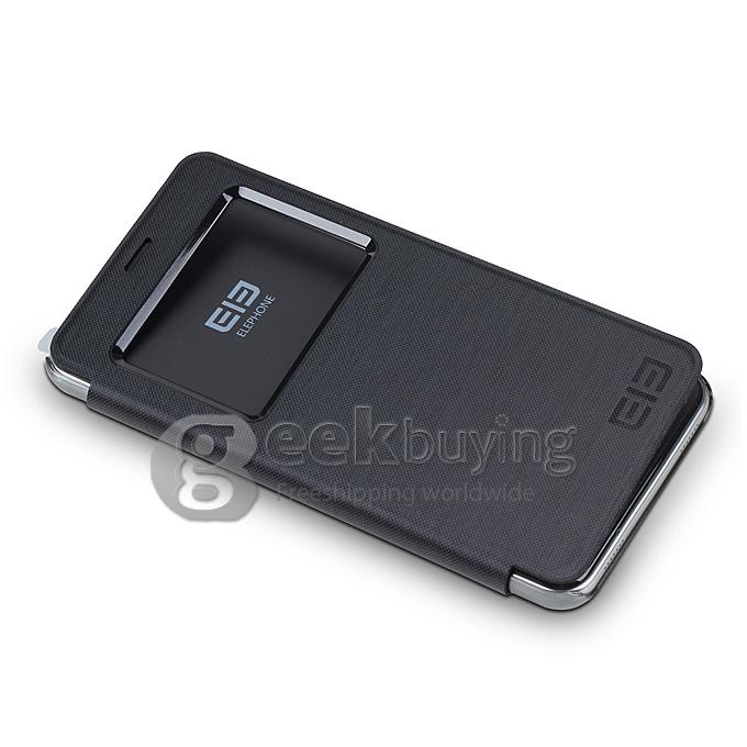 Original View Style Flip Cover Protective Case for Elephone P5000 Smartphone - Black