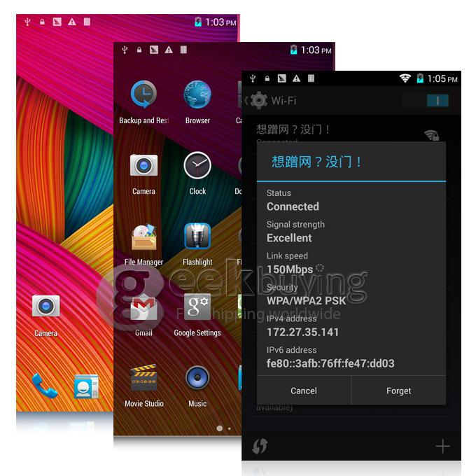 B-MAGIC P9 5.0inch HD MTK6592 1.7GHz Octa Core Smartphone Android 4.4.2 1GB 16GB 8.0MP Miracast Gesture Sensing - Black