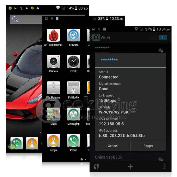 iMAN i6800 IP68 4.7inch Android 4.4 MTK6582 Quad Core 1.3GHz Smartphone 1GB 8GB 8MP 2MP 3G Miracast - Green