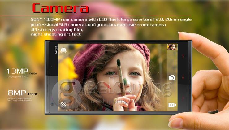 KINGZONE N3 Plus 5.0Inch 64Bit 4G LTE MTK6732 Quad Core 1.5GHz Android 4.4 2GB 16GB Smartphone 13.0MP IPS HD - White