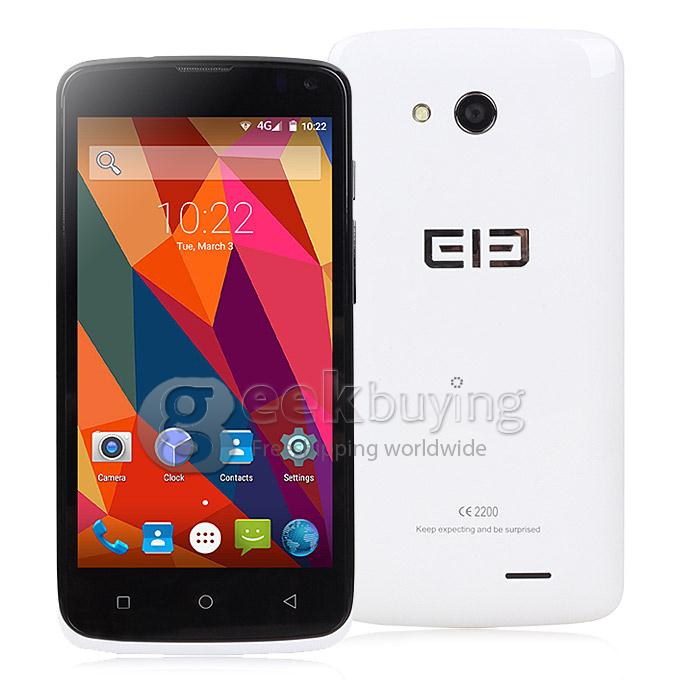 Elephone G2 4.5inch FDD-LTE 4G 64-Bit Android 5.0 Phone MTK6732 Quad Core 1.3GHz 8.0MP 1GB 8GB Smartphone - White