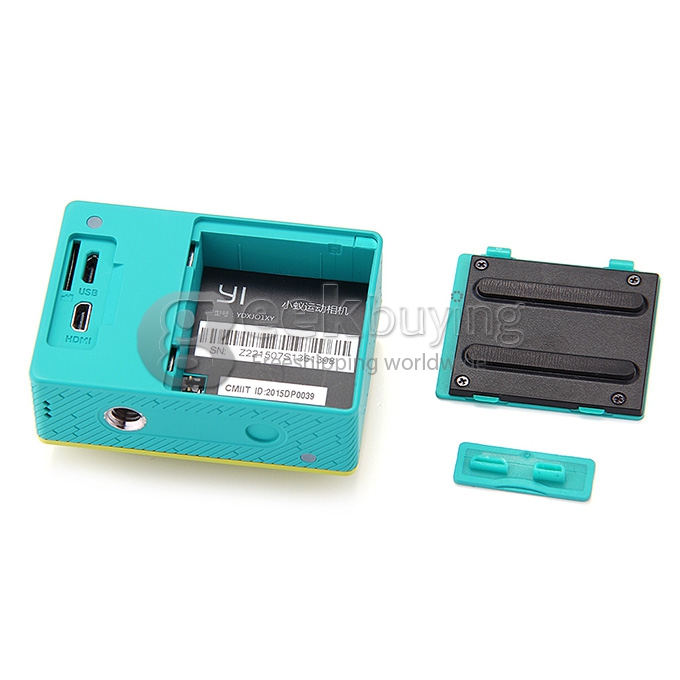 Original Xiaomi Yi Action Camera Xiaoyi Ambarella A7LS 155 Degree Wide Lens Bluetooth 40M Diving AV Out Sports DV - Green (Basic)