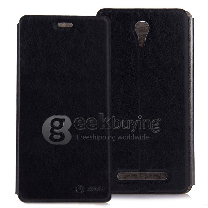 Protective PU Leather Hard Case Cover Shell for JIAYU S3 - Black