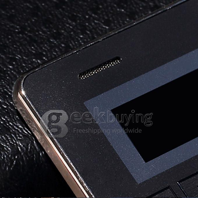 AEKU K5 4GB Memory Ultra Thin Slim 1.0 inch MTK Single Core Mini Pocket Card Cell Phones Bluetooth - Golden