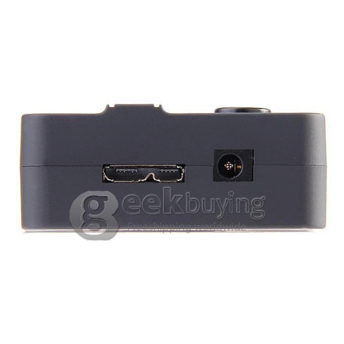 4 Ports USB 3.0 HUB with Switch Button - Black