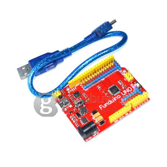 FR4 Funduino UNO Board ATmega328P for Arduino - Red
