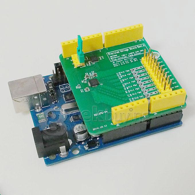 Arduino Precision Voltage Shield(PVS) AD7298 12-bit 8-channel ADC for UNO&Mega 2560 - DT studio