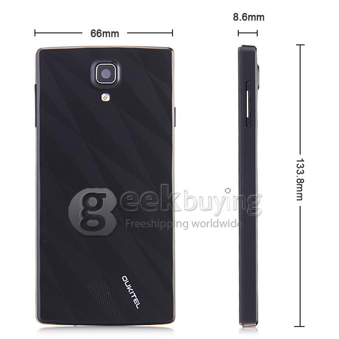 OUKITEL Original One 4.5 inch IPS MTK6582 Quad Core Android 4.4 Smartphone 512MB RAM 4GB ROM 5.0 MP GPS WIFI - Black