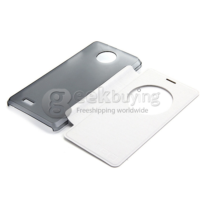 Original View Style Flip Cover Protective Case for Elephone P3000/P3000S 4G Smartphone - White