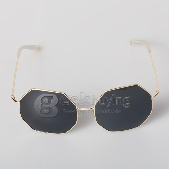 S979 Fashionable Sunglasses with Golden Alloy Frame for Unisex Outdoor Wear - Grey