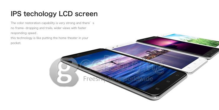 CUBOT S350 5.5inch Android 4.4 2GB 16GB MTK6582 Quad Core Smart Phone 1.3GHz 13.0MP 8.0MP Miracast IPS HD Screen - Black