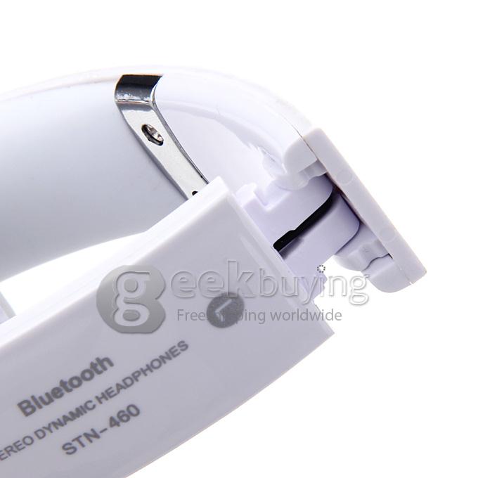 OVLENG STN-460 Wireless Bluetooth Headset Support Hands Free with TF Card Slot 3.5mm Jack for Latop PC - White