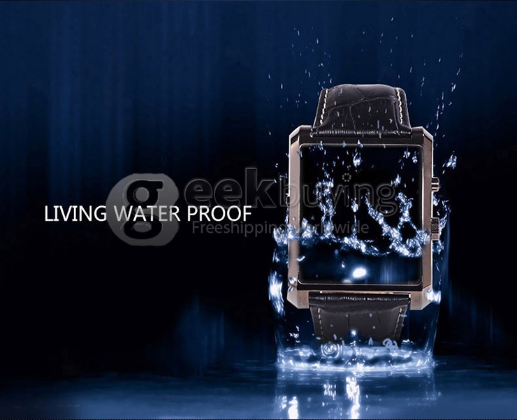 DM08 BT4.0 Smart Watch 0.3MP Camera 240*240 MTK2502A 128+32M Dial Bracelet Anti Lost Waterproof for Android IOS - Brown