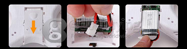 JJRC H5C Quadcopter New Version with Headless Mode One Key Return 2.0MP HD Camera 360 Degree Eversion LED Light - White