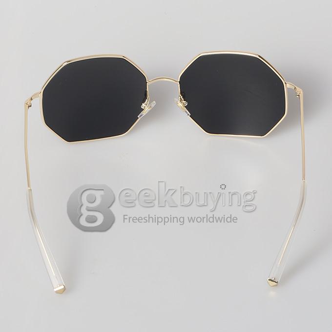 S979 Fashionable Sunglasses with Golden Alloy Frame for Unisex Outdoor Wear - Grey