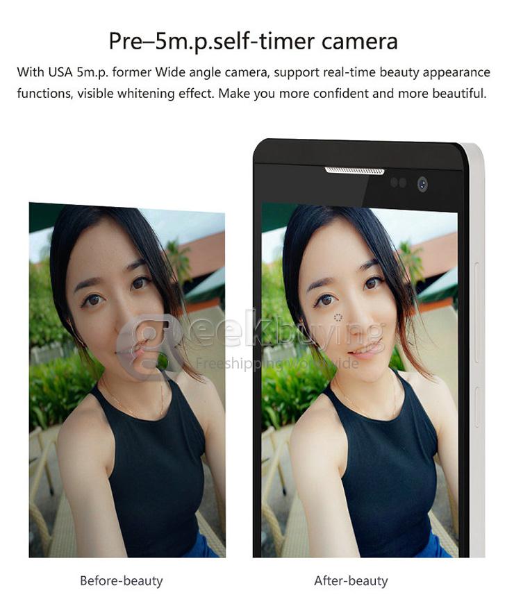 JIAYU F2 5.0 Inch 4G LTE MTK6582 Quad Core 1.3GHz Android 4.4 2GB RAM 16GB ROM Smartphone HD Gorilla Glass OTG - White