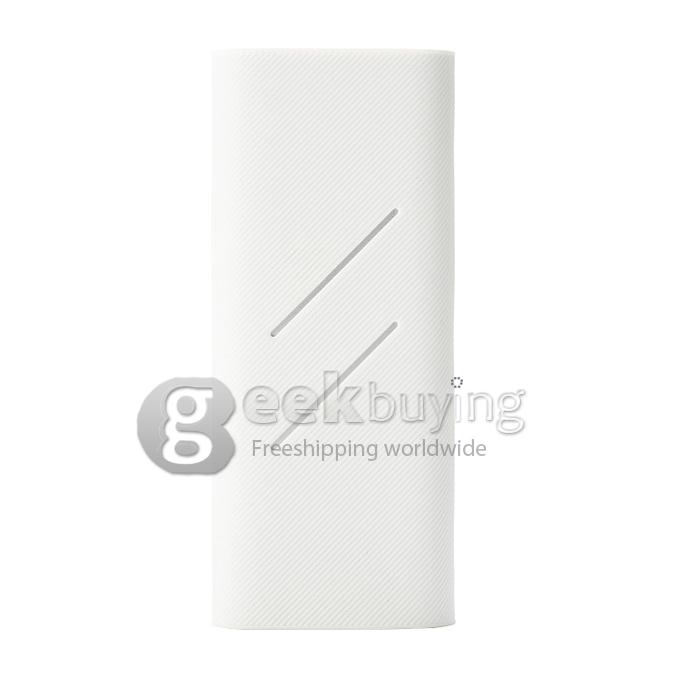 Original Xiaomi 16000mAh Power Bank Silicone Case Charger Protector Cover Skin - White