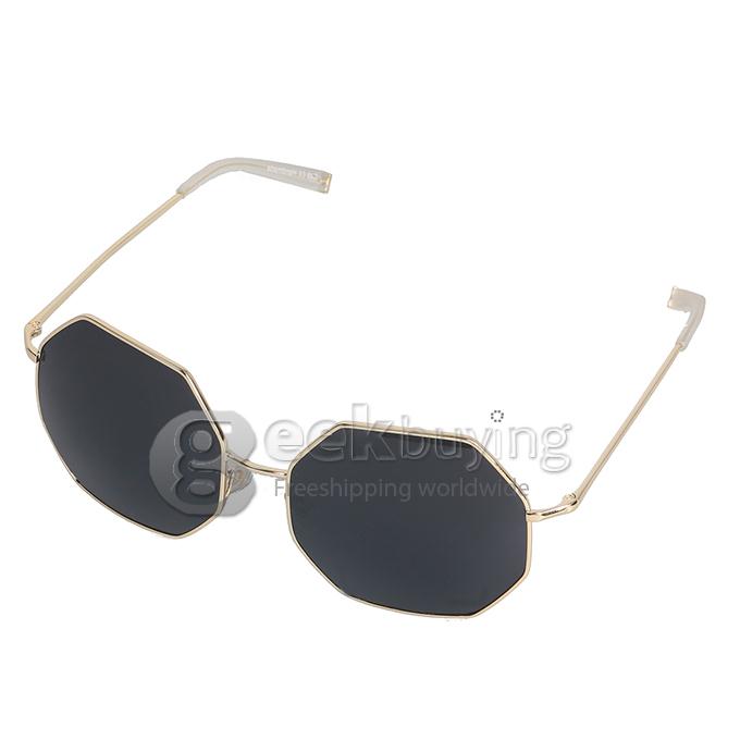 S979 Fashionable Sunglasses with Golden Alloy Frame for Unisex Outdoor Wear - Grey