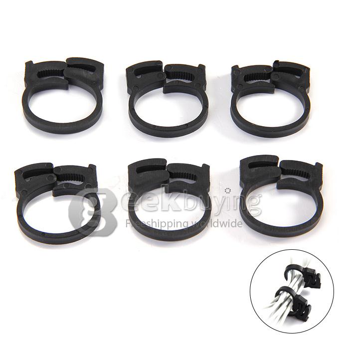 Cord Ring Plastic Clamp Tie Groups Cords Together Avoids Tangles
