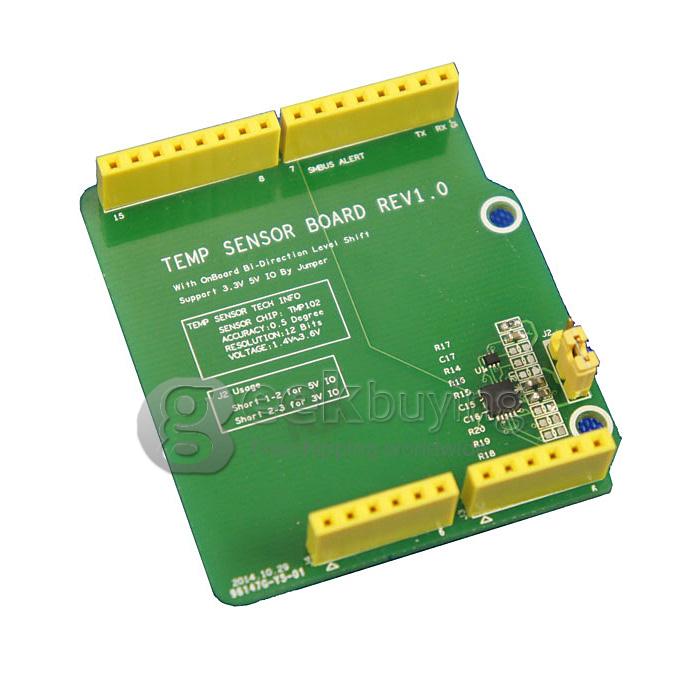Arduino TMP102 Shield 12 Bits Compatible with3.3v/5V Digital Temperature Sensor