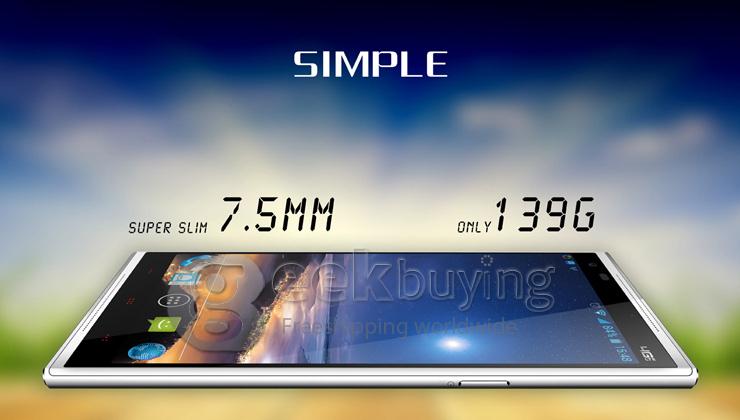 KINGZONE N3 Plus 5.0Inch 64Bit 4G LTE MTK6732 Quad Core 1.5GHz Android 4.4 2GB 16GB Smartphone 13.0MP IPS HD - White