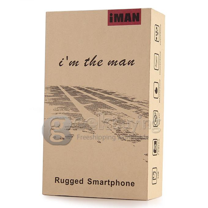 iMAN i6800 IP68 4.7inch Android 4.4 MTK6582 Quad Core 1.3GHz Smartphone 1GB 8GB 8MP 2MP 3G Miracast - Black