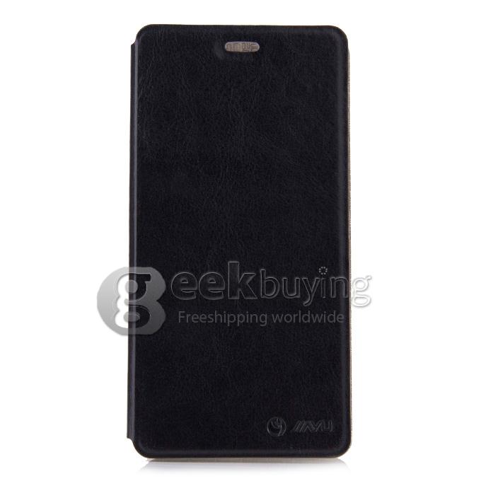 Protective PU Leather Hard Case Cover Shell for JIAYU S3 - Black