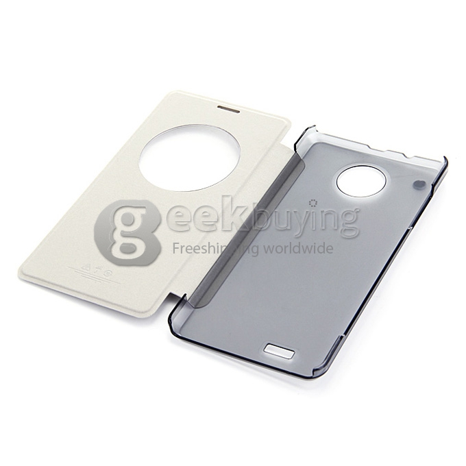 Original View Style Flip Cover Protective Case for Elephone P3000/P3000S 4G Smartphone - White