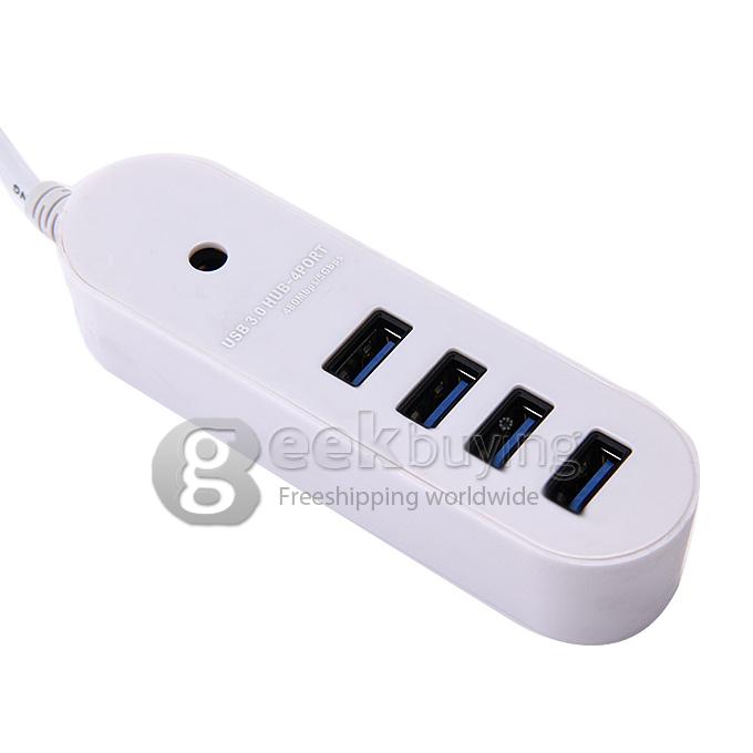 Super Speed 5Gbps 480Mbps 4 Ports USB 3.0 HUB for Laptop Desktop PC support 2TB