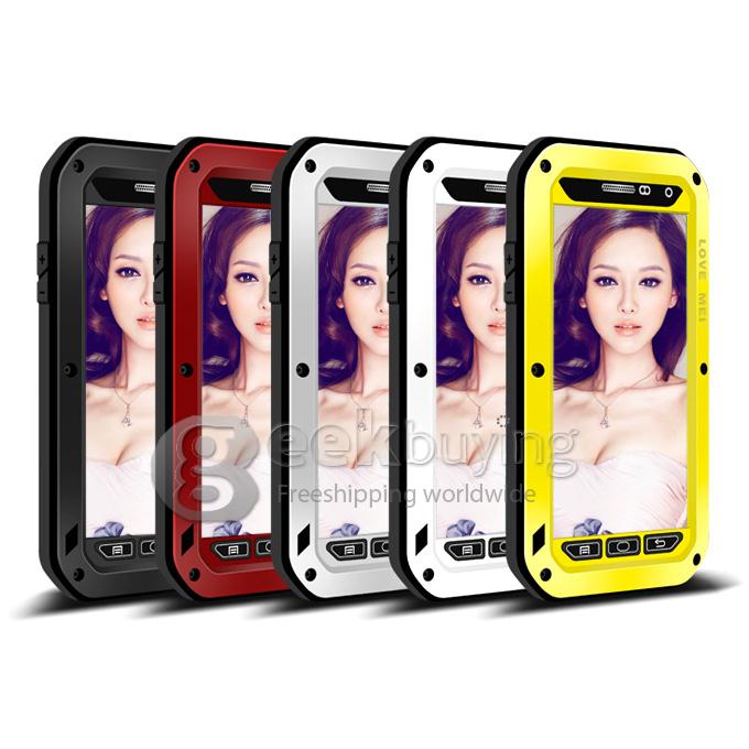 LOVE MEI Powerful Dirt/Shockproof Protective Case With Corning Gorilla Glass for Samsung Galaxy A3 - Black