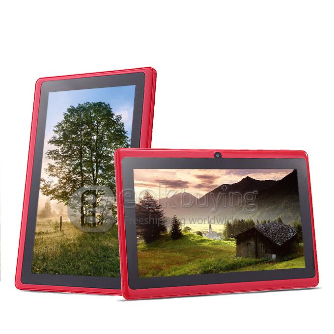 Q88 Plus 7 inch ALLWINNER A33 Quad Core 1.5GHZ 512MB/4G Dual Cameras WIFI BT Tablet PC - Red