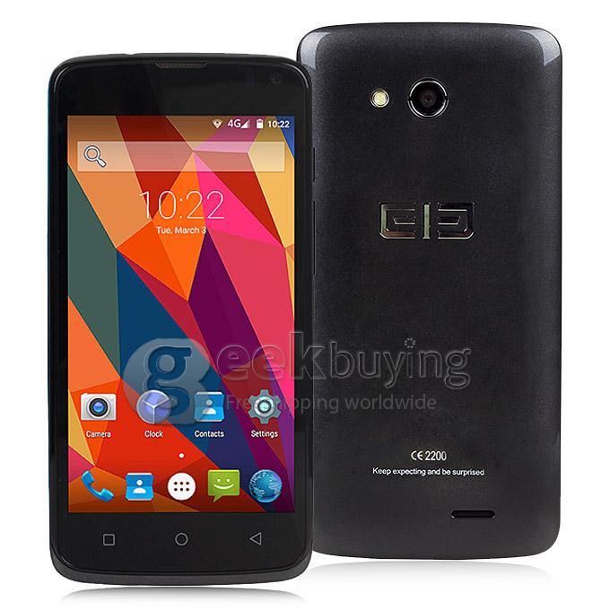 Elephone G2 4.5inch FDD-LTE 4G 64-Bit Android 5.0 Phone MTK6732 Quad Core 1.3GHz 8.0MP 1GB 8GB Smartphone - Black