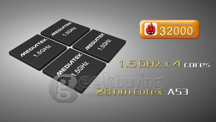 KINGZONE N3 Plus 5.0Inch 64Bit 4G LTE MTK6732 Quad Core 1.5GHz Android 4.4 2GB 16GB Smartphone 13.0MP IPS HD - White