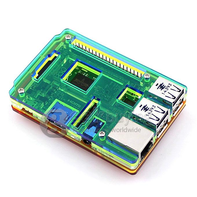 Raspberry Pi 2 Model B Project Board Development Board Linux Mini PC Broadcom BCM2836 ARM Cortex-A7 with Rainbow Case