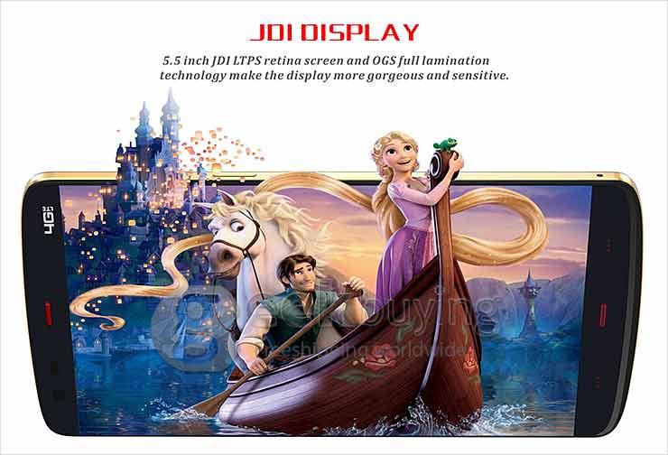 Kingzone Z1 5.5inch 64Bit 4G LTE MTK6752 Octa Core 1.7 GHz Android 4.4 Smartphone 2GB 16GB HD JDI Screen NFC OTG - Black