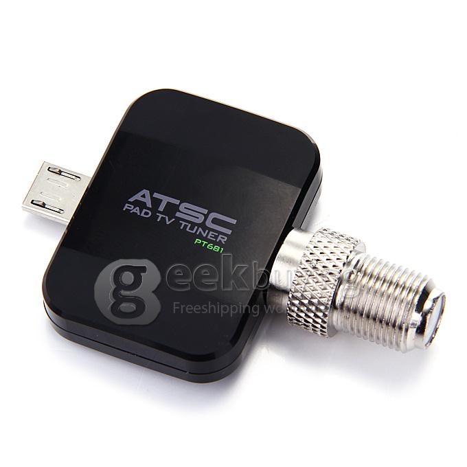 ATSC Receiver Geniatech PT681 Watch ATSC TV on Android Phone/Pad USB TV Tuner Pad TV Stick for USA/Korea/Mexico - Black