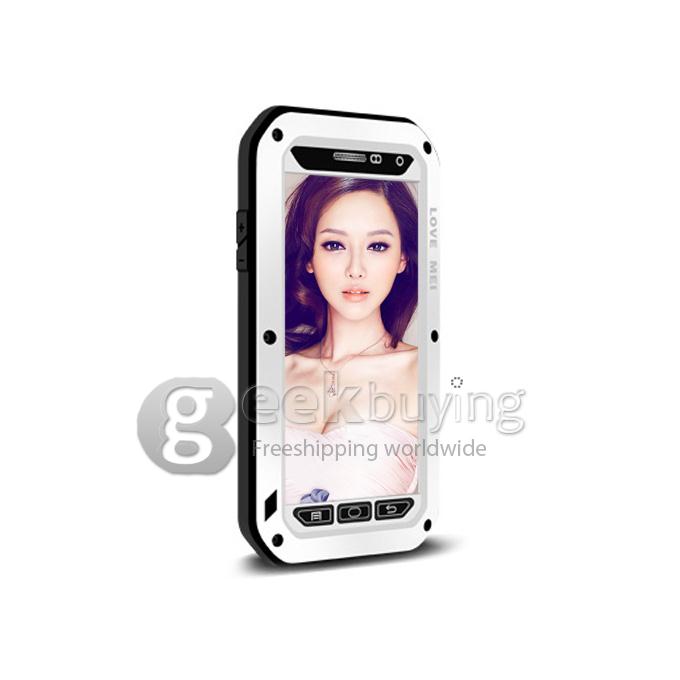 LOVE MEI Powerful Dirt/Shockproof Protective Case With Corning Gorilla Glass for Samsung Galaxy A5 - White